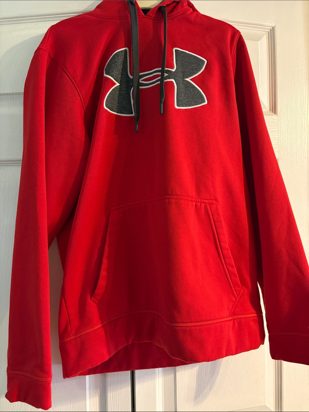 Under Armour Red Hoodie with Black Logo